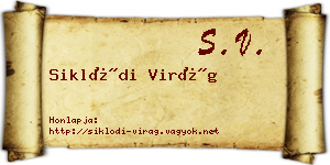 Siklódi Virág névjegykártya
